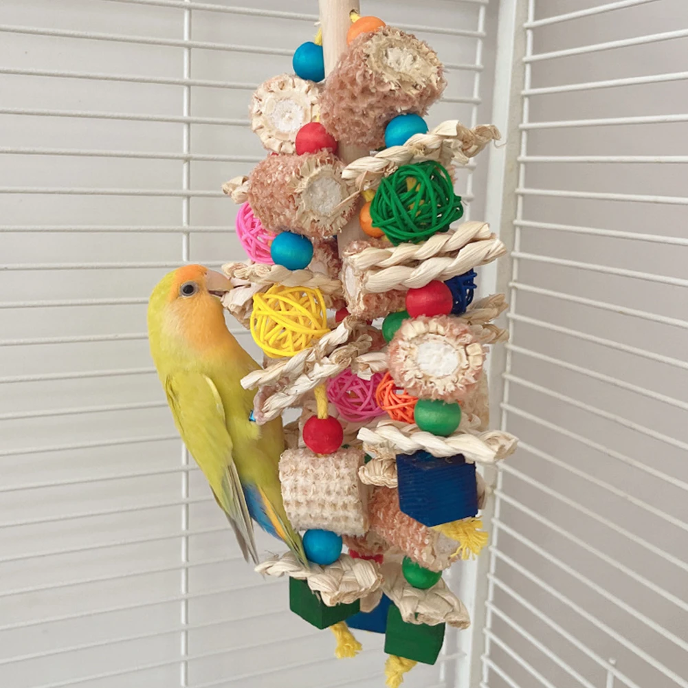 Cute Parrot Toys Bird Toys Bird Chew Natural Corn Cob For Small Medium-Sized Macaws African Grey Cockatoos Pet
