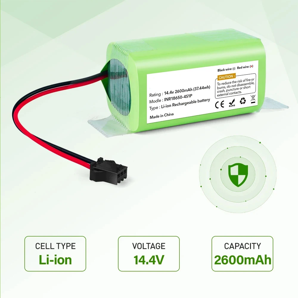 14.8V 6800mAh Li-ion Battery for Conga Excellence 950 990 1090 1790 1990 Deebot N79S N79 DN622 Eufy Robovac vacuum cleaner battery