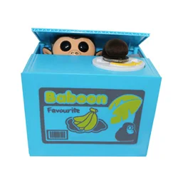Tirelire automatique en forme de singe, tirelire électronique, boîte à manger, cadeau de nouvel an pour enfants 