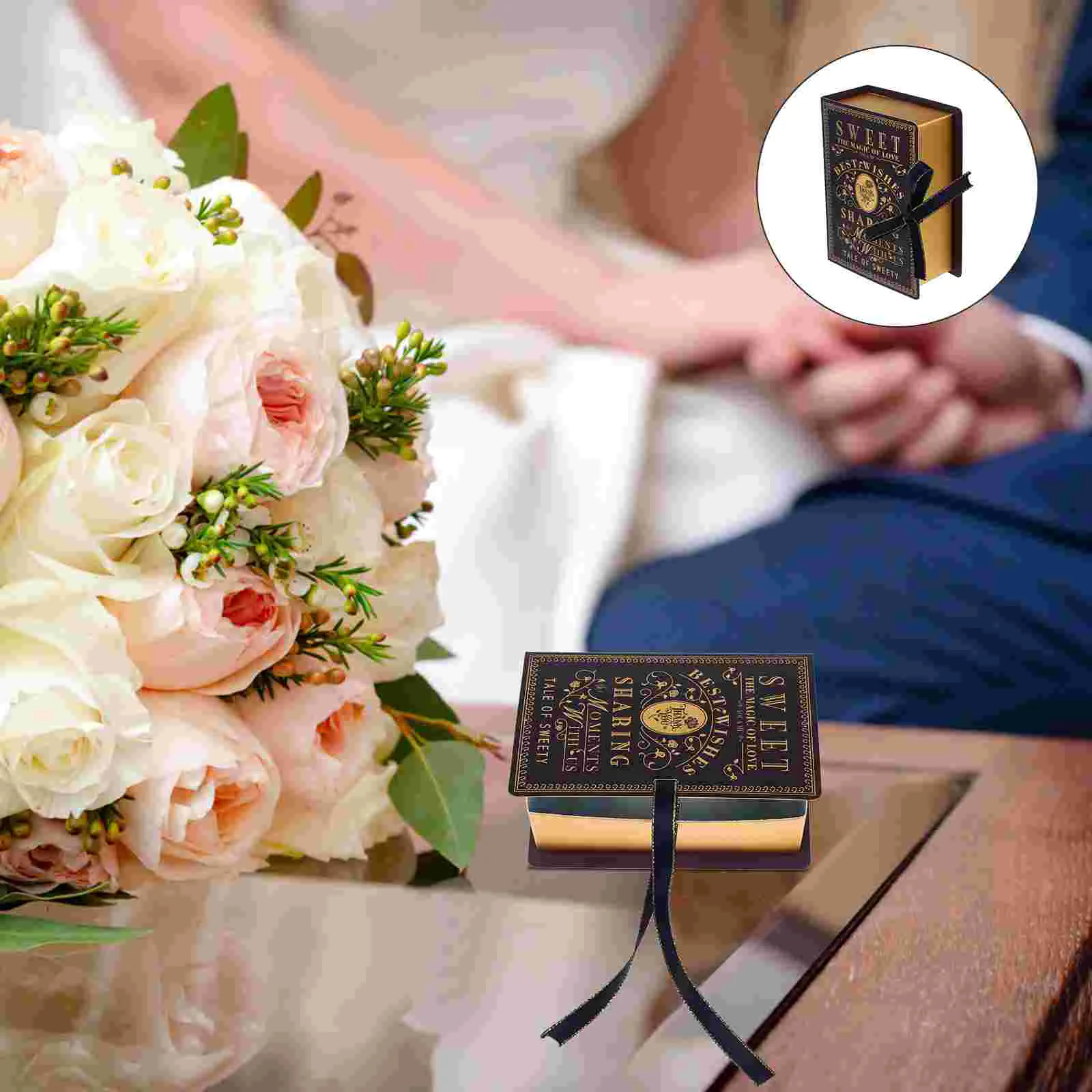 

10Pcs Book Shape Candy Boxes Favor Boxes Chocolate Box Gift Boxes Small Book for Wedding Shower Birthday Party Supplies Blue