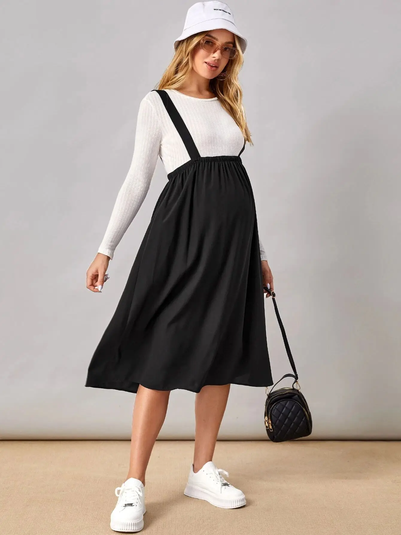 Hot Sale Black Maternity Sling Skirt For Pregnant Women Casual Clothes Solid Color Fashion Pregnancy Clothing Loose Woman Skirts