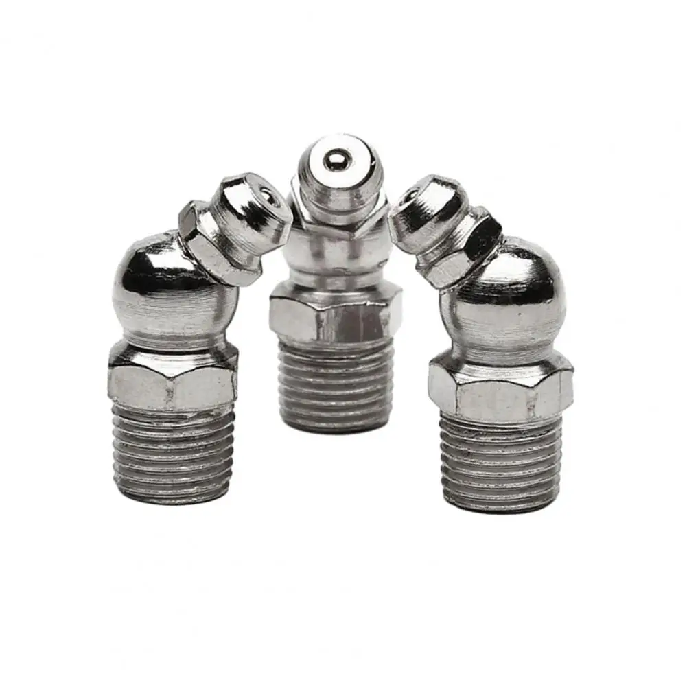 Grease Nozzle Nickel-plated Iron Lubrication Tip Fixings for Mechanical Equipment 60pcs M6/m8/m10 Grease Tool Accessories Bend