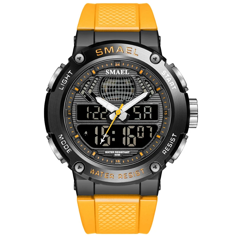 Top Brand Men Military Watches 50M Waterproof Dual Display Quartz Watch Chronograph Sports  Relogio Masculino