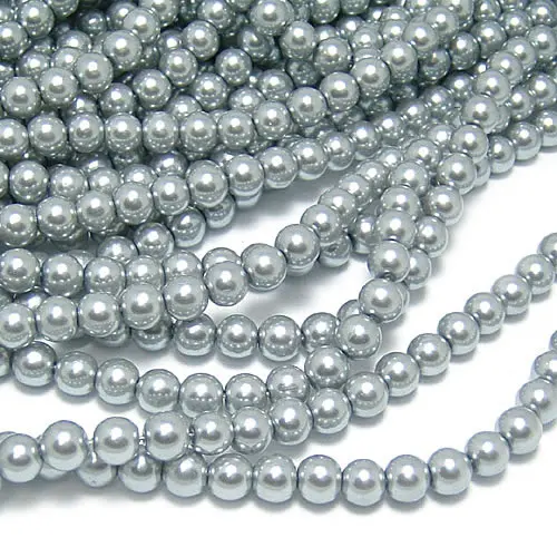 Vibrant Glass Dyeing Color Round Imitation Pearl Beads for DIY Jewelry and Accessories