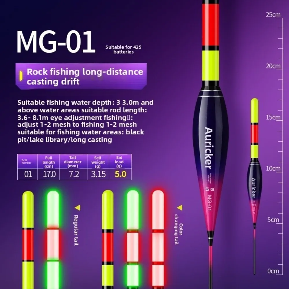 New Indicator Electronic Fishing Float Slip Drift Tube Light Float Buoy Strike Gravity Sensor Rock Fishing Floats Bobbers