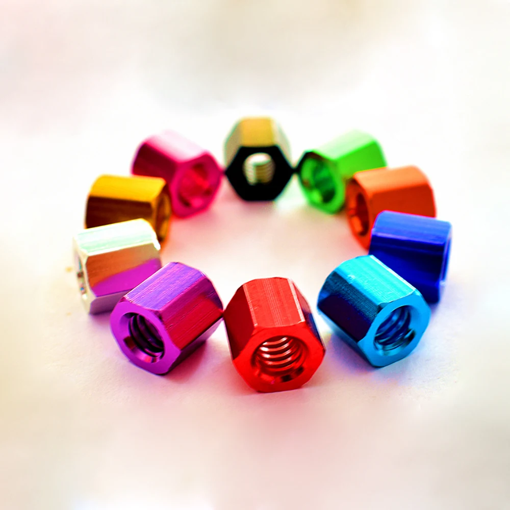 1Pcs M6 1/4-20 Aluminium Alloy Hex Standoff Spacer Long Rod Coupling Hex Nut Bolt Female Threaded Sleeving Double Pass L=5-60mm