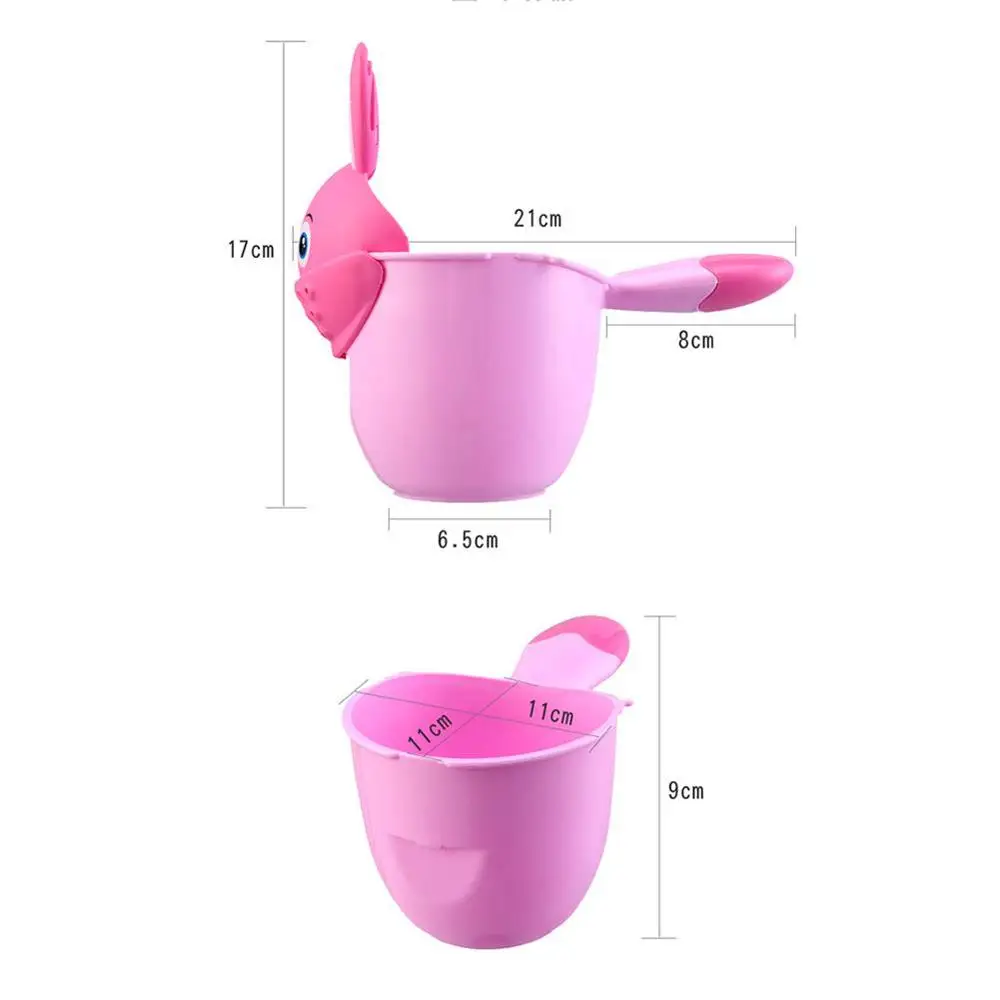 Cute Cartoon Baby Bath Caps Toddle Shampoo Cup Children Bathing Bailer Baby Shower Spoons Child Washing Hair Cup Kids Bath Tool