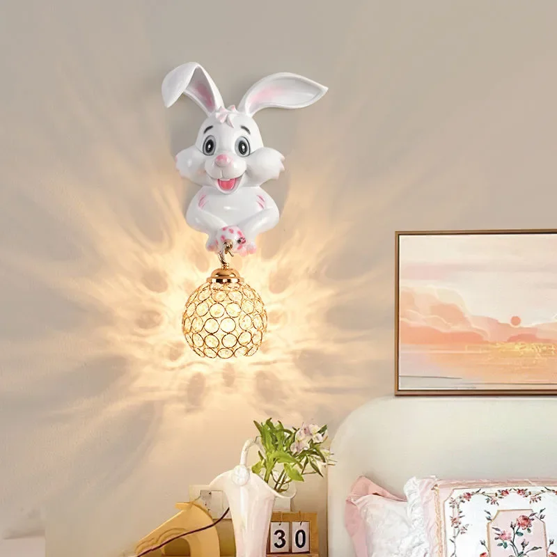 86LIGHT Contemporary Rabbit Wall Lamp Creative Living Room Bedroom Study Villa Hotel Children's Room Aisle LED Decoration Light 6