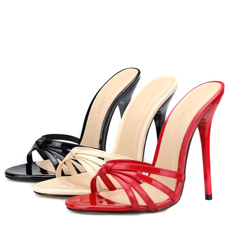 Summer Slippers Women Sexy High Heels Sandals Flip Flops Drag Queen Big size Shoes Quality Super Light High heeled 13cm Slides