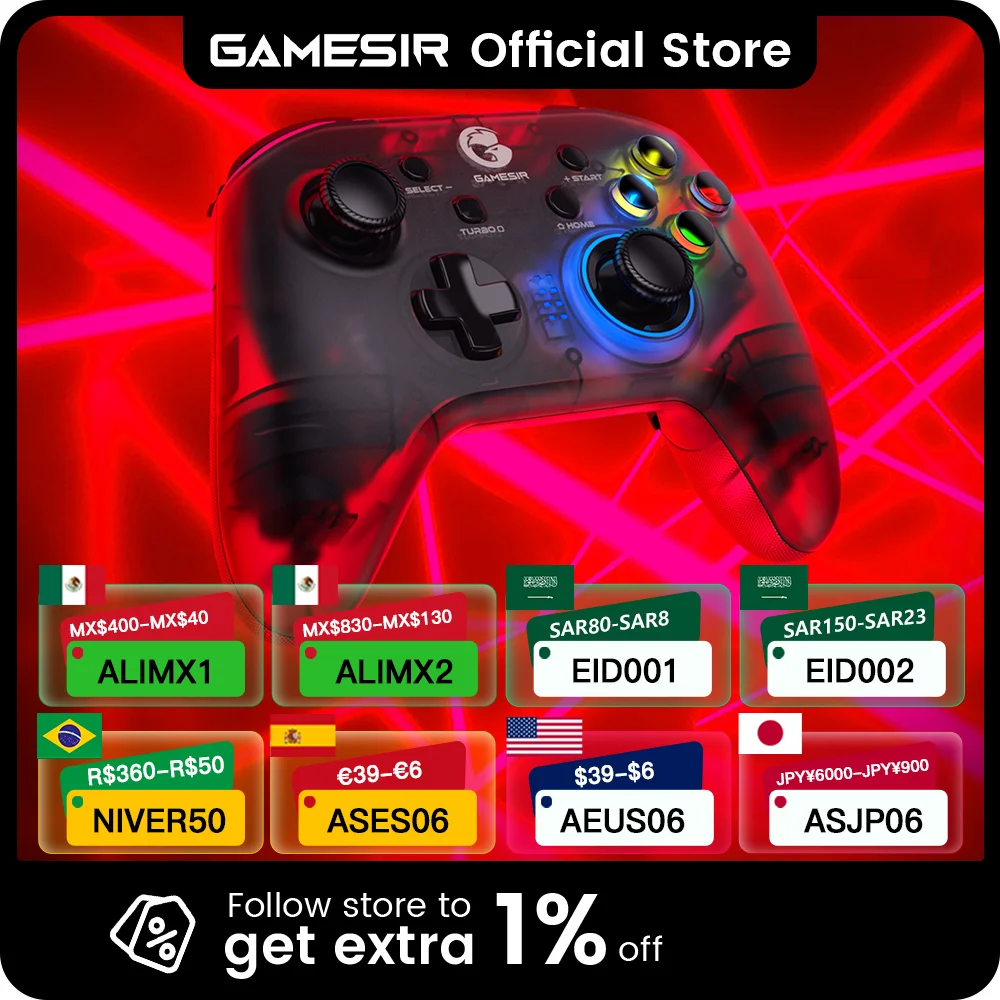 Gamesir t4 pro-ワイヤレスBluetoothコントローラー,2.4g,6軸ジャイロ 