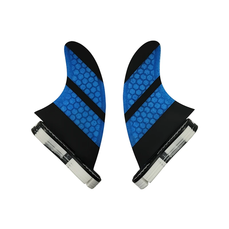 Surfboard Rear Fins UPSURF FCS2 Twin Fins Set Honeycomb Fiberglass Surf Double Tabs2 Fin For Fishboard,Twin Board Twin
