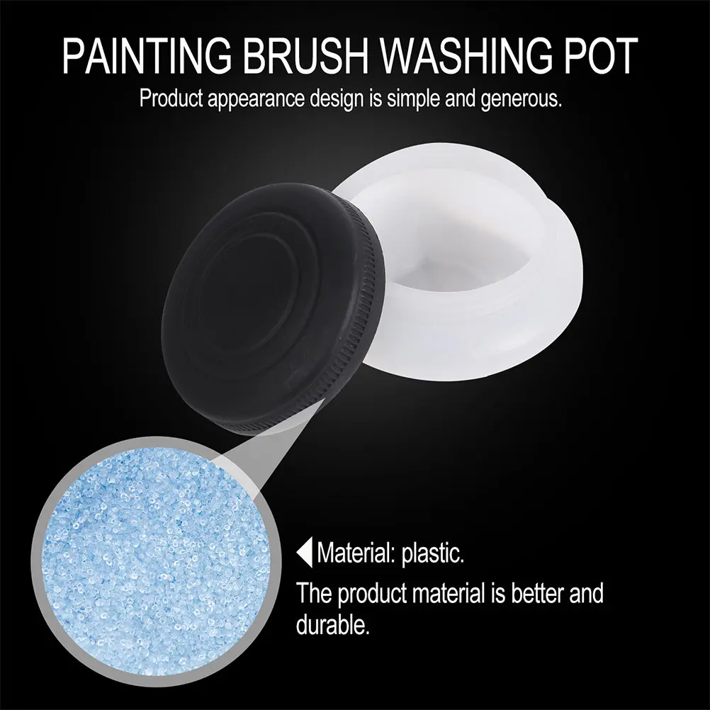 4Pcs 브러쉬 세척 냄비 오일 수채화 그림을 위한 프리미엄 재사용 가능한 플라스틱 아티스트 도구 색상 혼합을 위한 야외용 용기