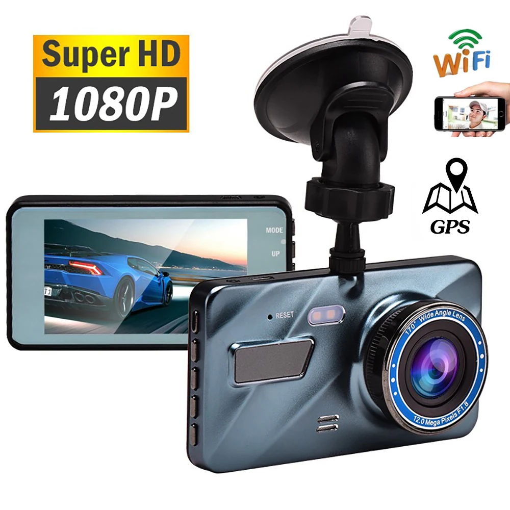 

Car DVR WiFi Full HD 1080P Dash Cam Rear View Vehicle Camera Video Recorder Black Box Auto Dashcam GPS Logger Car Accessories