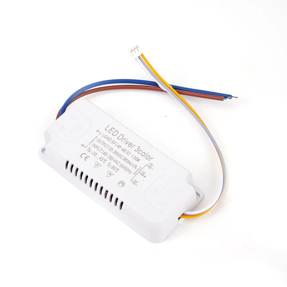 LED Driver 3color Adapter 8-24W 20-40W 30-50W 40-60W 50-70W For LED Lighting Non-Isolating Transformer Driver Replacement