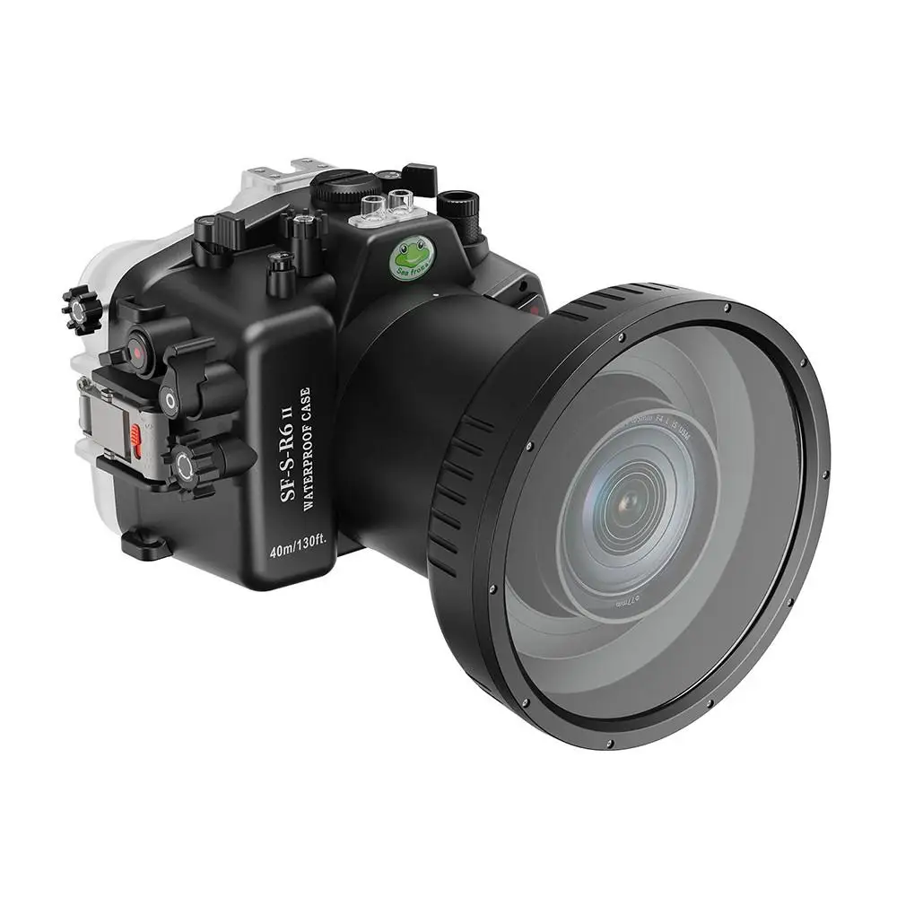 Seafrogs 40M/130FT Underwater Camera Housing For Canon EOS R6 II with Flat Port