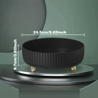 1pc 360 Degree Rotating Cosmetic Storage Box, Large Capacity Makeup Organizer, Plastic Round Skin Care Products Display Case 2