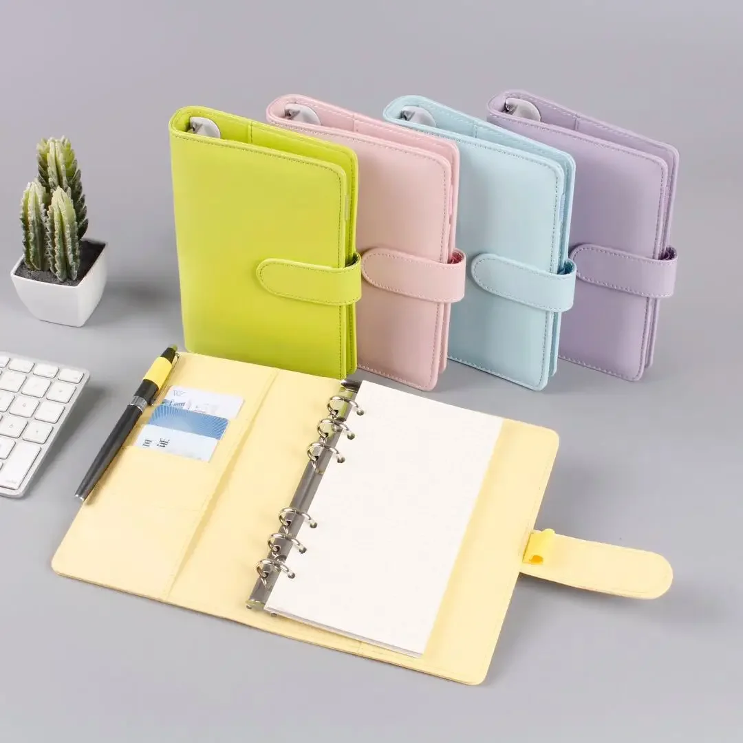 Macaroon Series 18-Color Leather Binder Notebook Cover