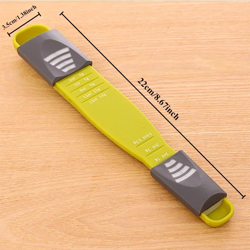 Adjustable Kitchen Scales Measure Cup Double End Eight Stalls Measuring Spoon For Salt Soup Coffee Tea Powder Kitchen Gadgets