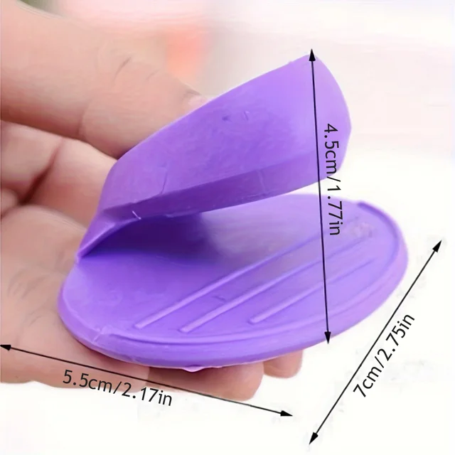 10/2PCS Silicone Insulated Finger Covers Oven Microwave Insulated Gloves High Temperature Resistant Thickened Insulated Mat Gift 6