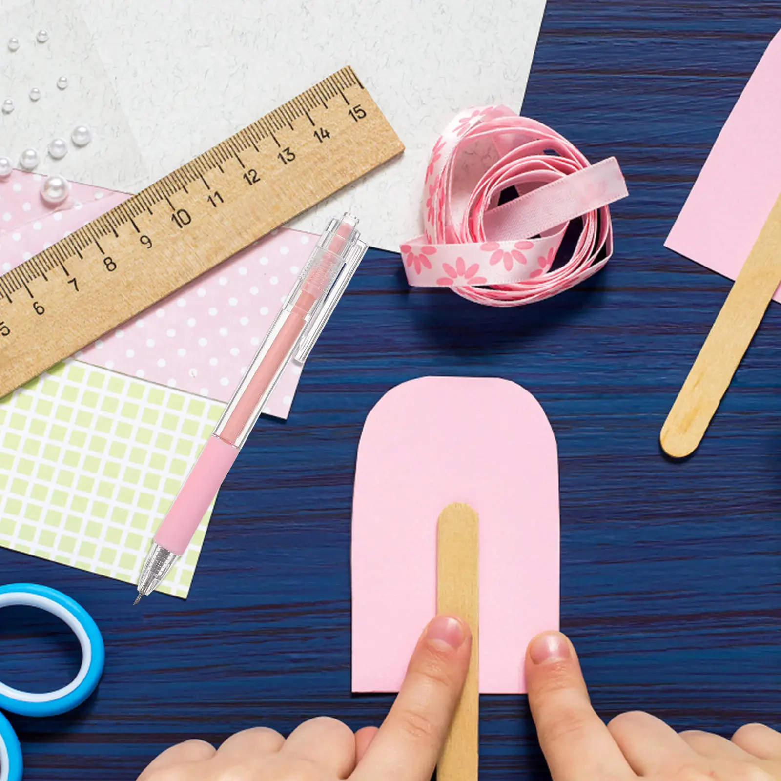 1 세트 공예 컷 펜 학생을위한 프리미엄 금속 플라스틱 안전 커팅 펜 DIY 스..