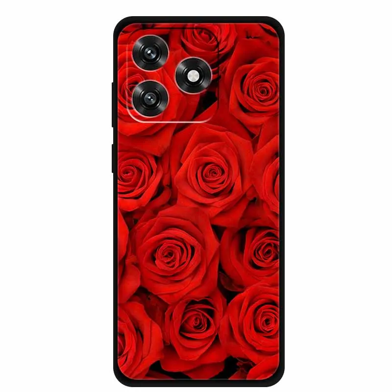 Black TPU Cartoon Soft Silicone Shockproof Case - Protective Back Cover