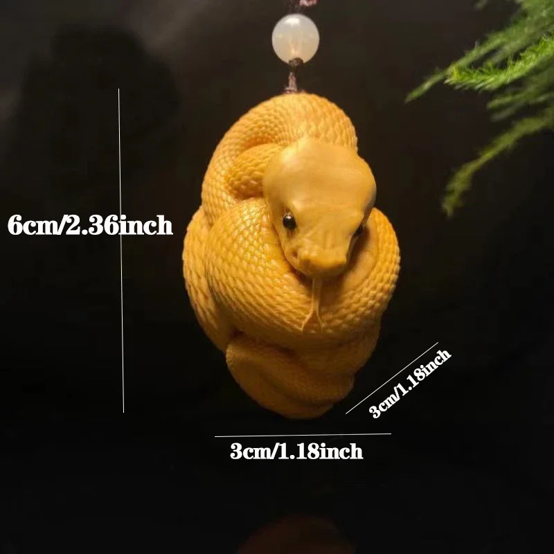 Wood Carving Room Home Decorations Sculptures Figurines Handmade Woodwork Thuja Snake Ornaments Car Accessories Statues Pendants miniature figurines simulation snake figurine wood craft decor