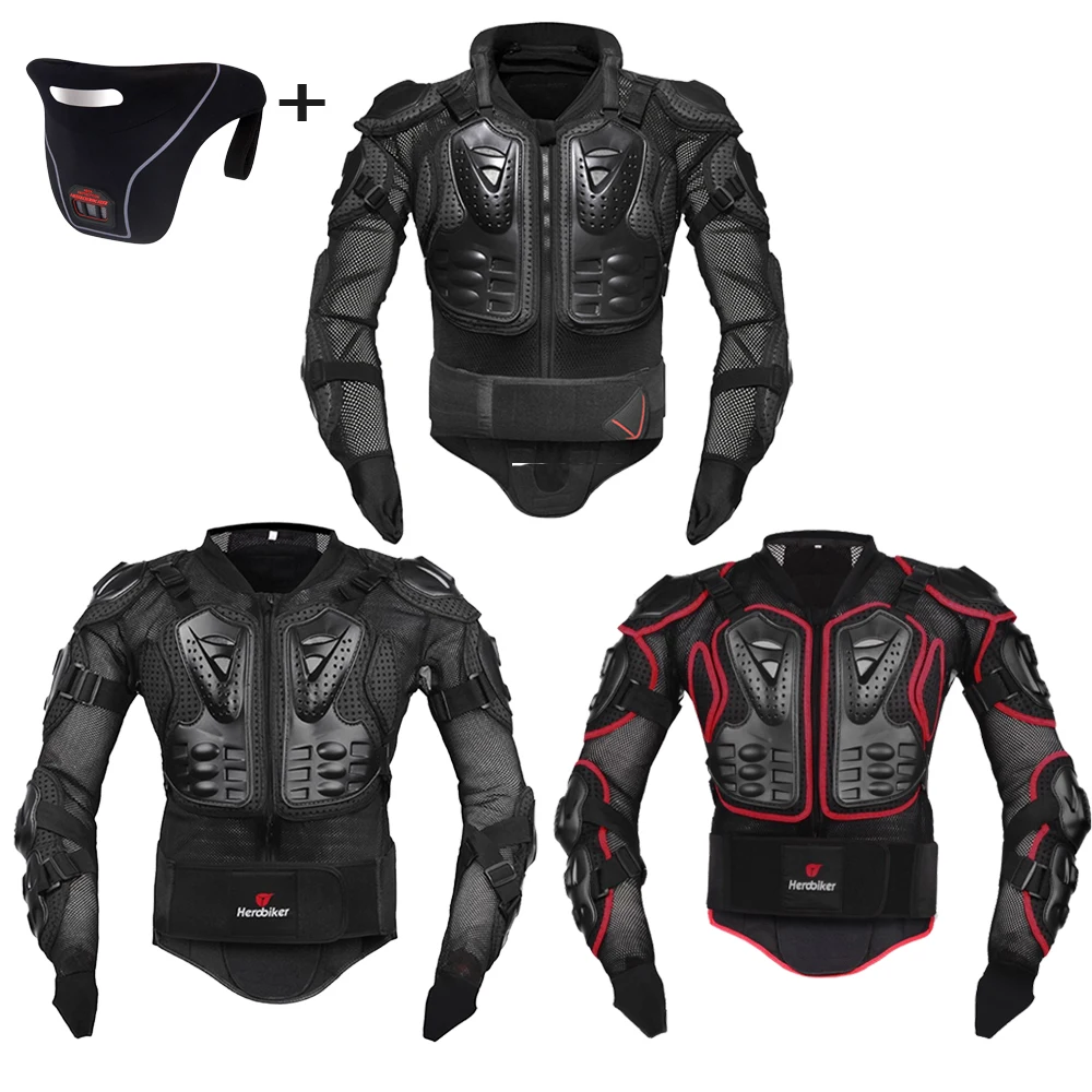 Motorcycle Armor Motocross Jacket Racing Body Armor Protection Moto Protective With Neck Body Turtle Protector Equipment S-5XL