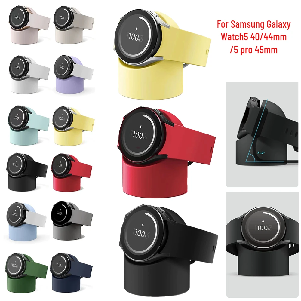 Silicone Charger Cradle Anti Slip Wireless Charger Holder Cable