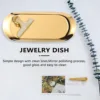 Metal Storage Tray Gold Oval Dotted Fruit Plate Small Items Jewelry Display Tray Mirror 2