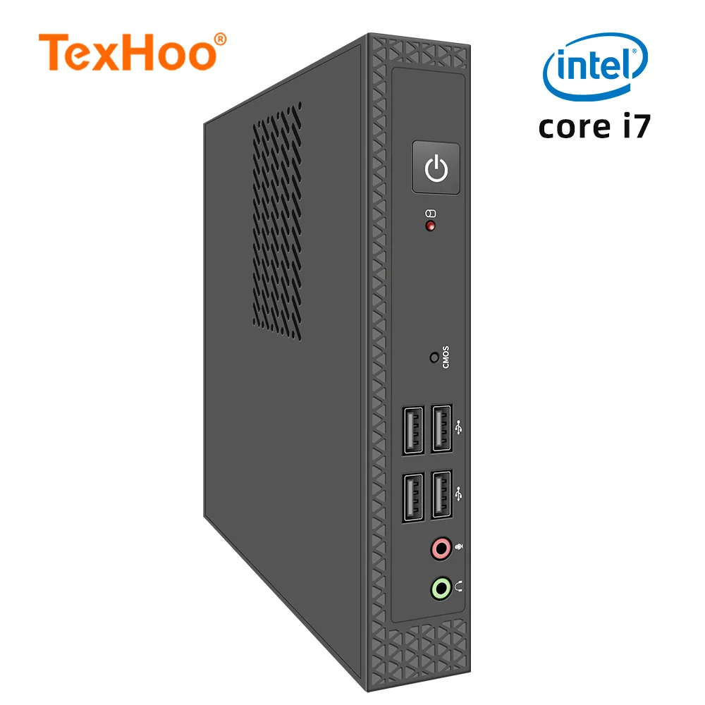 TexHoo Mini PC Computer Intel Core i7 i5 Processador ITX Windows