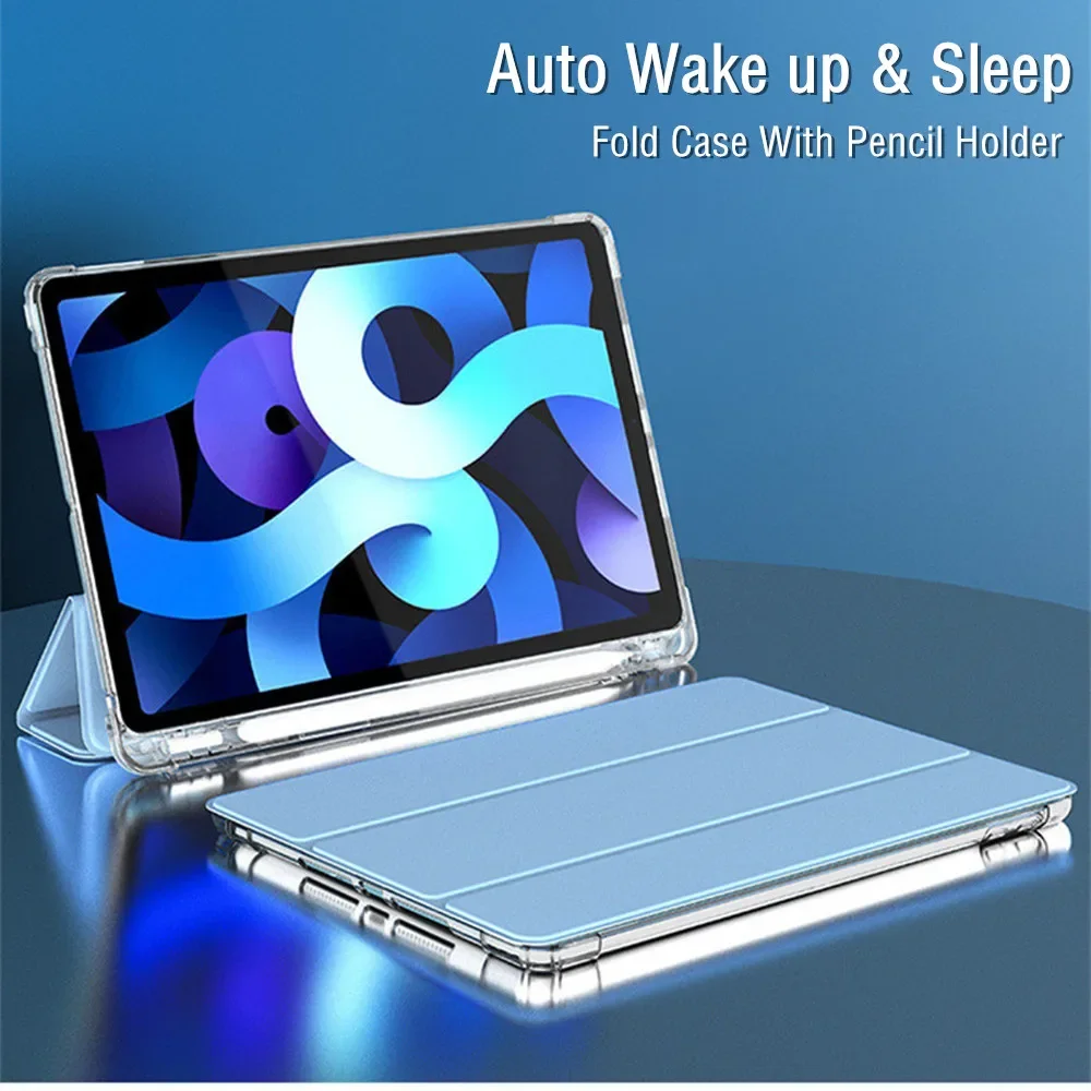 Porta-lápis Transparente Tri-fold Smart Cover Capa para Xiaomi mi Pad e Pro 11 2023 - Imagem 3