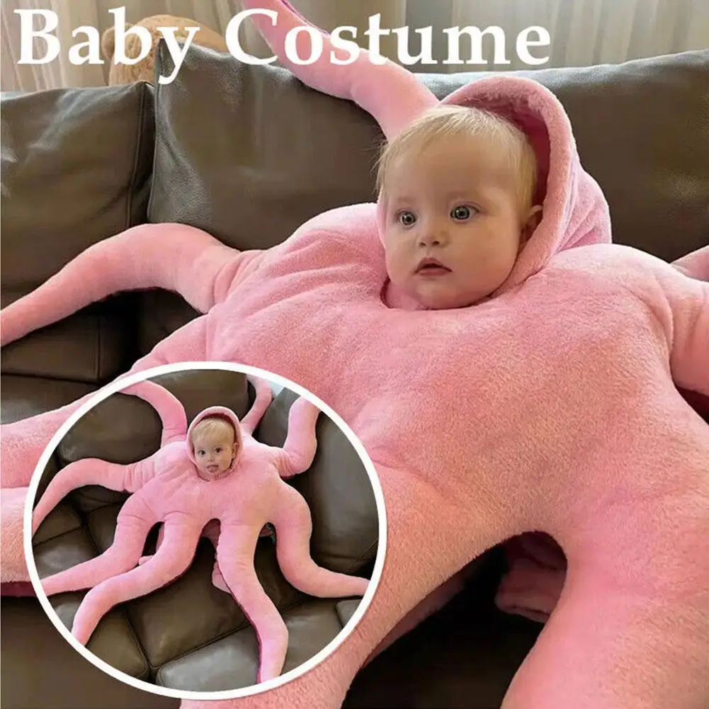 

Baby Octopus Costume Giant Wearable Octopus Stuffed Animal Funny Jumbo Cute Squid Toddler Halloween Costume For Kids Girls Boys