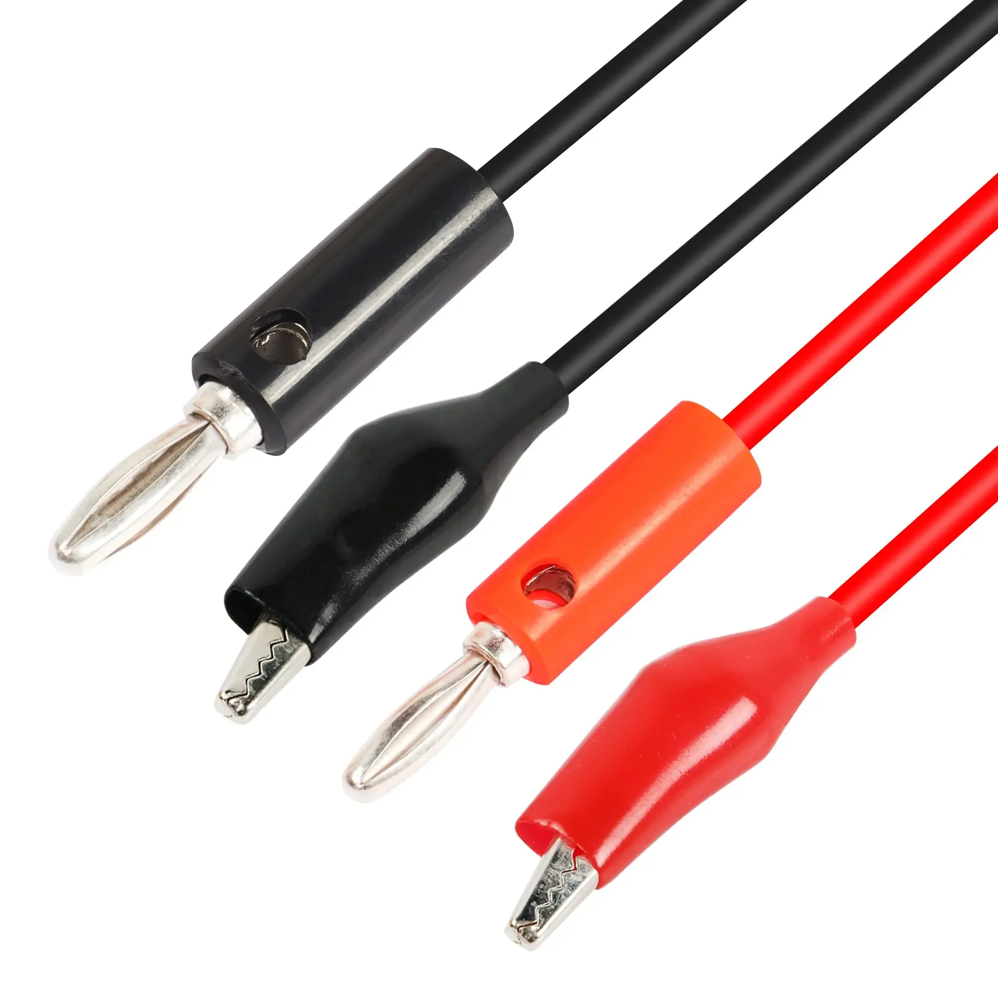 1M Dual Tester Probe Alligator Clip to Banana Plug Test Cable Lead Connector for Multimeter Measure Tool
