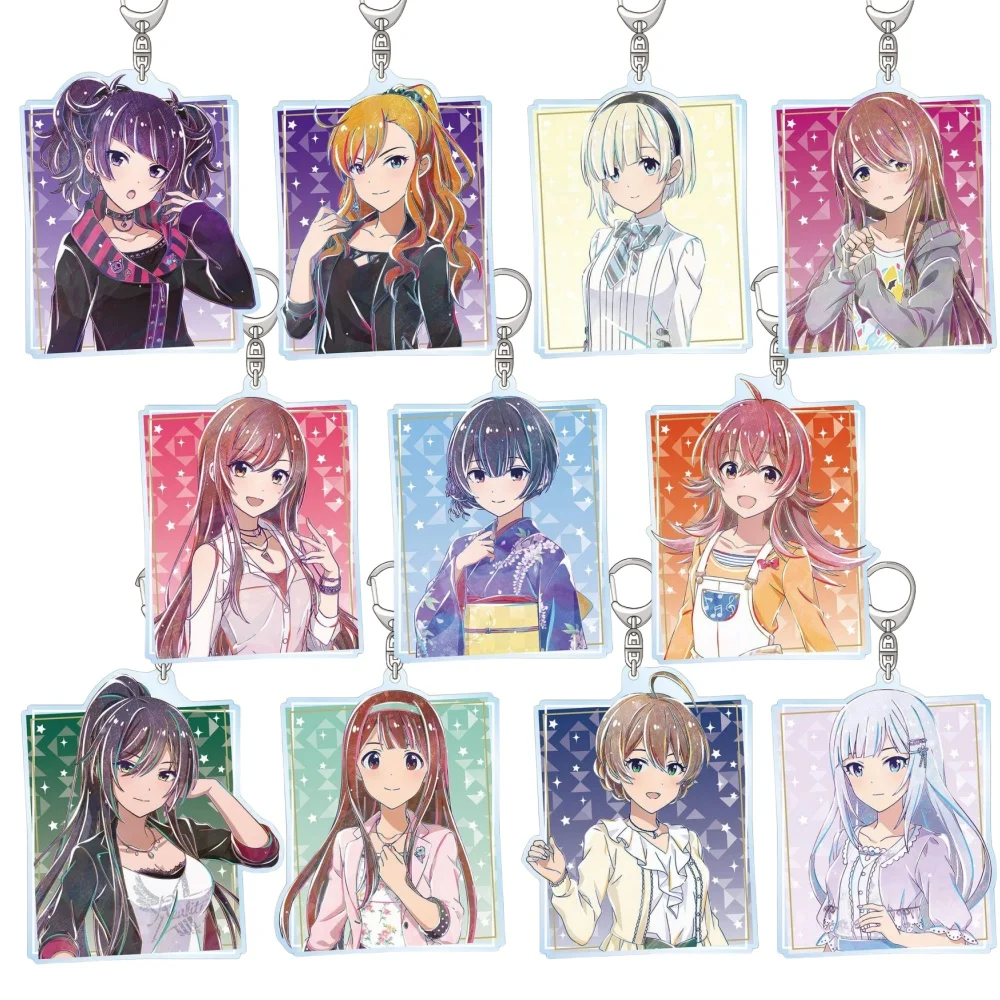 Anime Peripheral Store The Idolm@ster Miki Chihaya Yukiho Jougasaki Leon Kohaku Okuzora Acryl Schlüsselanhänger Anhänger Geschenke ca. 6 cm
