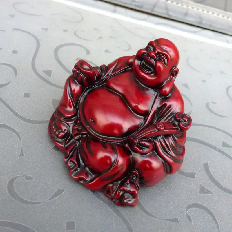 Resin Laughing Buddha Maitreya Buddha Statue Fengshui Figurine Craft Ornament Home Decoration