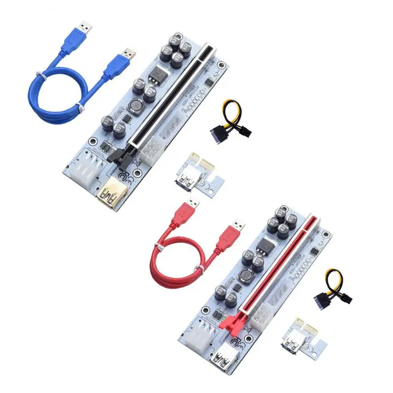 

1x до 16x Плата расширения Pci-e 1x стабильная Высококачественная 8 светодиодных индикаторов тока источник питания Компьютерные аксессуары Pcie передача