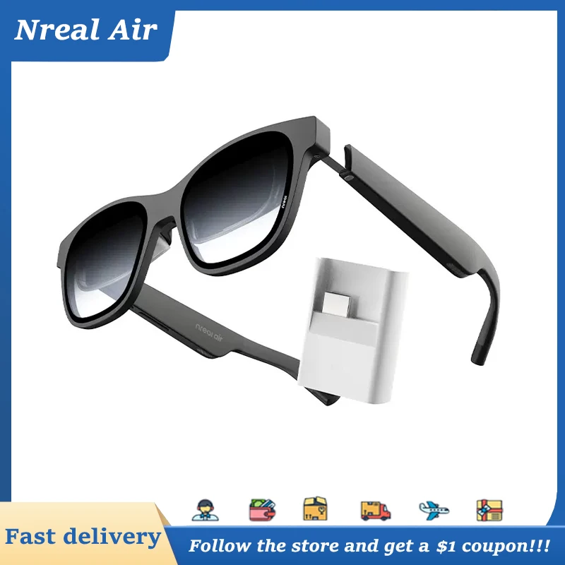 Nreal Air Smart AR Glasses Portable HD Private Large-screen Viewing Mobile Phone Computer Projection Screen Gaming Peripherals