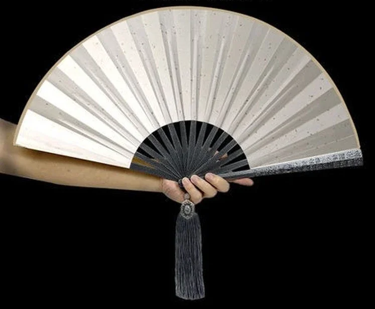 

new 10-inch tungsten steel alloy folding fan Chinese style silk cloth