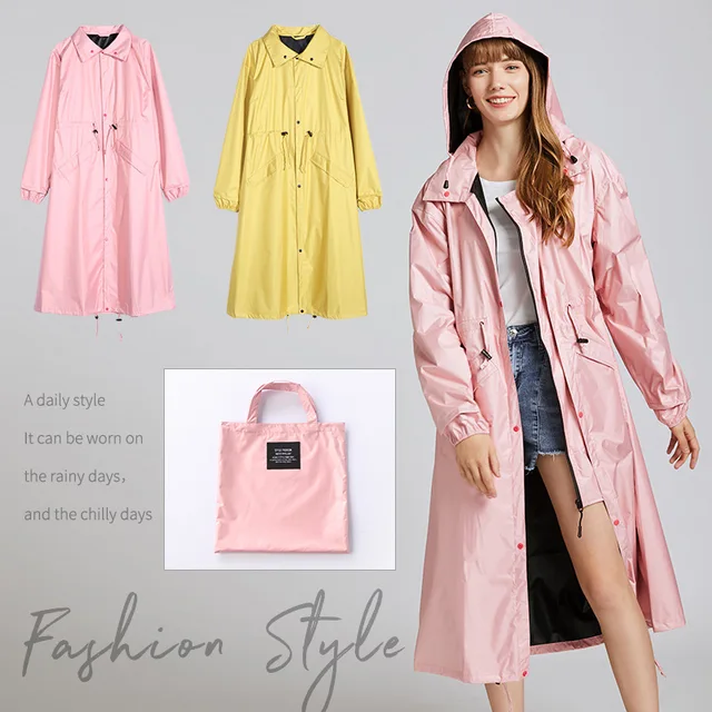 Női Divat Esőkabáta Vízálló Eső Poncho Köpenytetővel A Túrázáshoz És Turnéhoz
