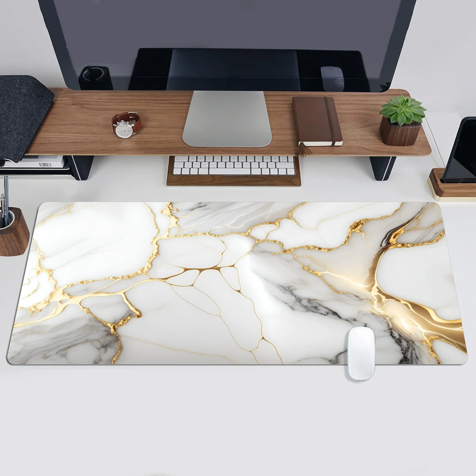 Abstract Style Keys Mouse Pad Desk Pad Extended Large Office Keyboard Mat Gaming Mousepad Non Slip Rubber Base Stitched Edge 3