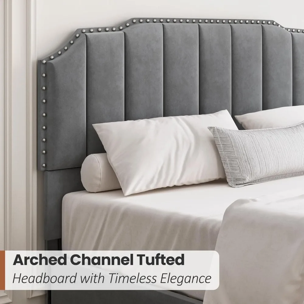 Queen Upholstered Platform Bed 4