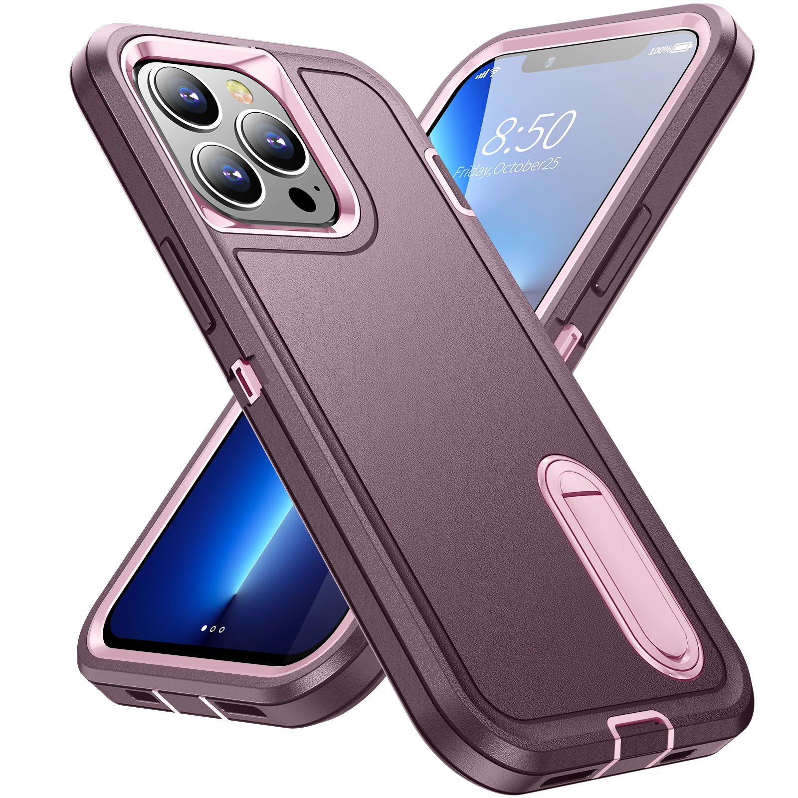 Heavy Armor Shockproof Defend Case For iPhone 13 14 Pro Max 11 12 Pro Max 6 6s 7 8 Plus SE 2022 X Xs XR Metal Bracket Back Cover