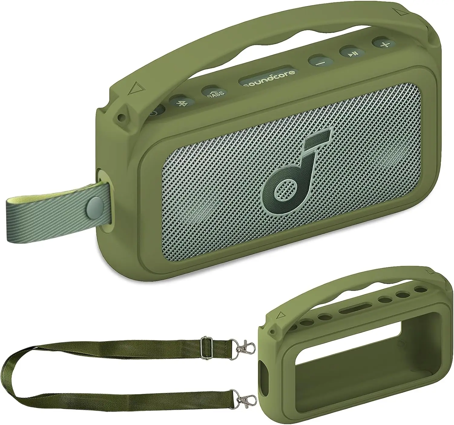 Silicone Handle Protective Cover Case for Anker Soundcore Motion 300 Wireless Hi-Res Portable Speaker(Only Case)