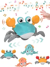  Kids Induction Escape Crab Octopus Crawling Toy Baby Electronic Pets Musical Toys Educational Toddler Moving Toy Christmas Gift 