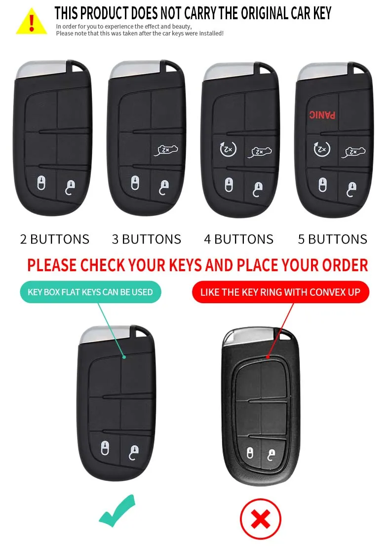 Portachiavi custodia portachiavi per Jeep Renegade Compass Grand Cherokee per Chrysler 300C Wrangler Dodge Auto Accessaries portachiavi - S8d74383979834163a720b0ad1f15a36fc