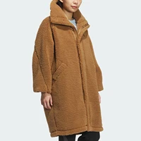 Adidas véritable nouvelle veste rétro chaude en fausse peau de mouton pour femme JX6835 2