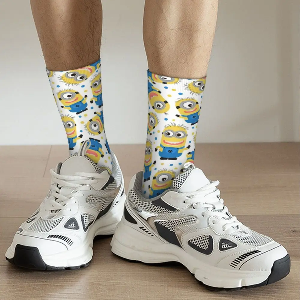 Custom Cool Print M- Minions Cartoon Socks for Women Men Stretchy Summer Autumn Winter M- Minions Bananas Crew Socks 229 S8d744f93e75047b1a981041f1965eb73z