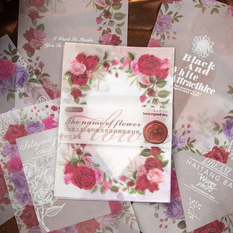 Рисунок 3 - Прозрачный цветочный материал для скрапбукинга