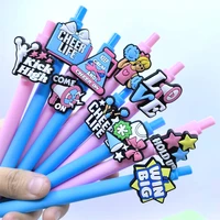 10PCS Dance Cheerleader Series Ballpoint Pens with Cheerleader Stickers, suitable for students. The style is random. 1