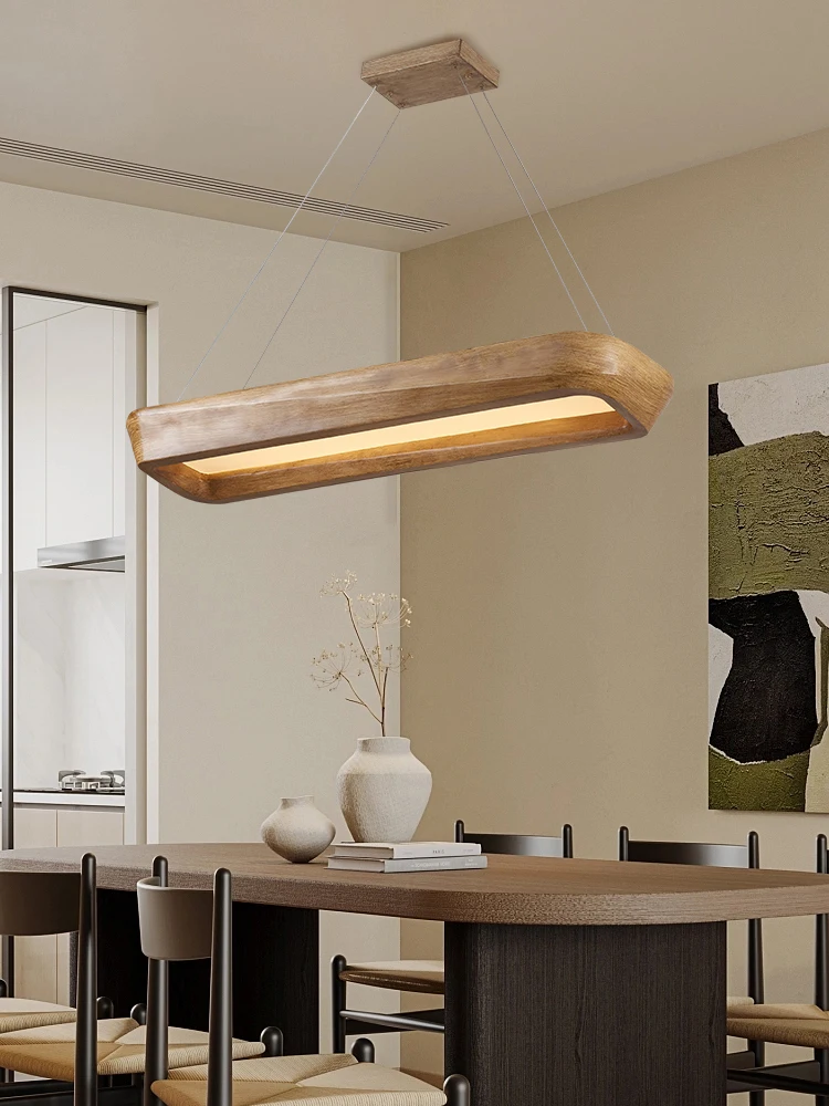Minimalist Wabi Sabi Dining Room Rectangle Pendant Lights